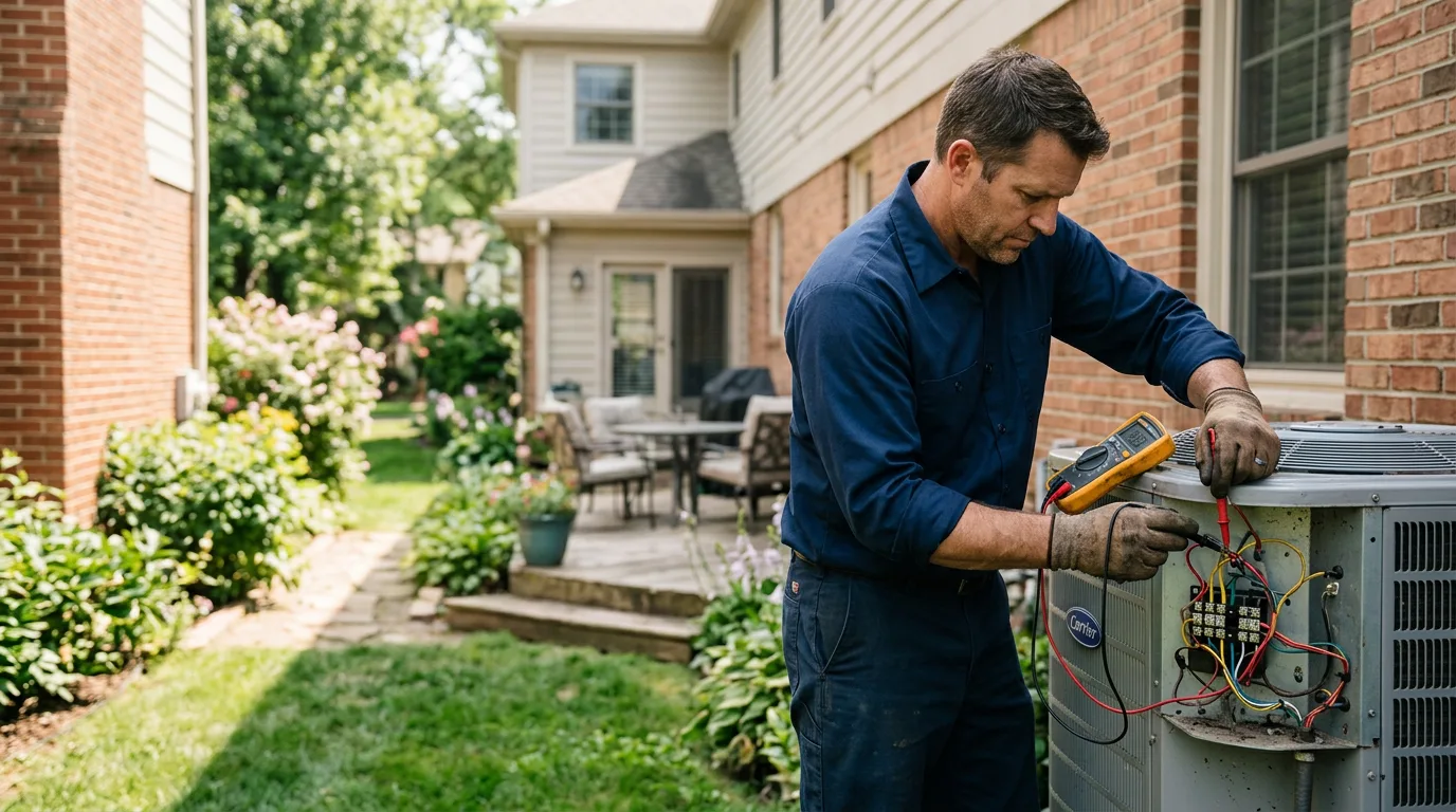 HVAC technician working near Layland, WV
